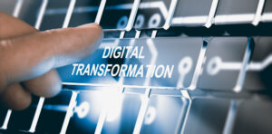 Graphic for a blog series on digital transformation