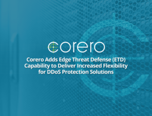 An image related to Corero's ETD (Enhanced Threat Detection) press release, featuring elements symbolizing cybersecurity and threat detection