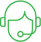 A graphical representation of a network security system with interconnected devices and a shield icon, indicating protection and support.